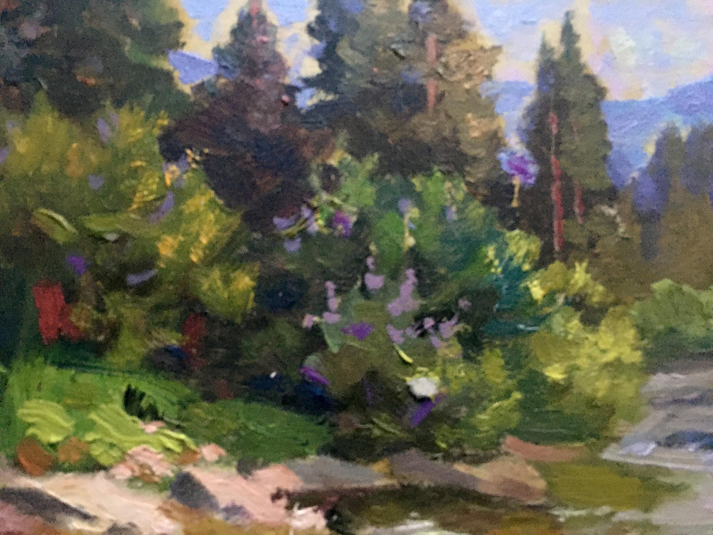 Oil painting Opir River Batrakov Vladimir Grigorievich