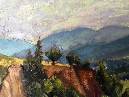 Oil painting Among the mountains Batrakov Vladimir Grigorievich