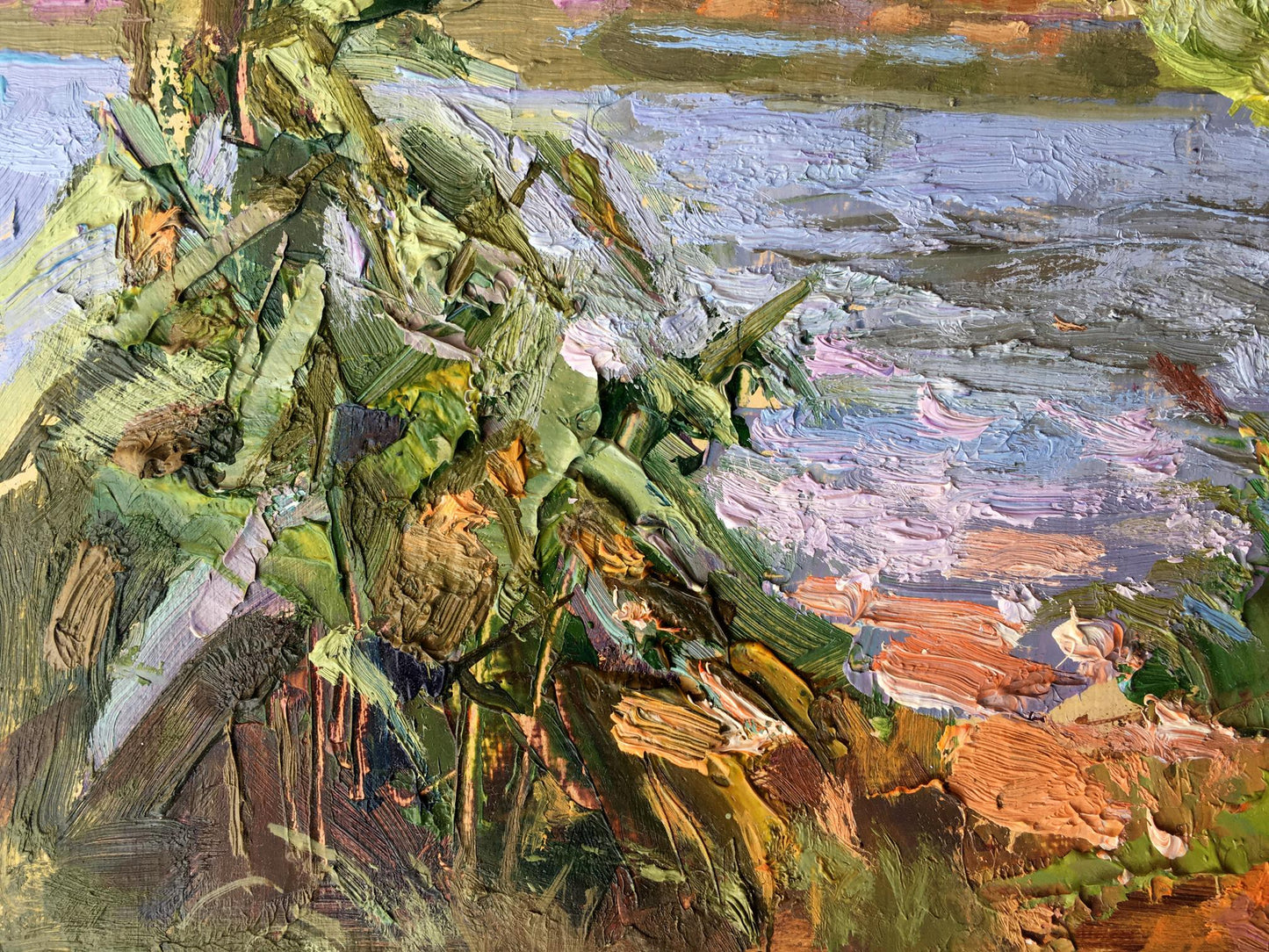 Oil painting Near the lake Batrakov Vladimir Grigorievich