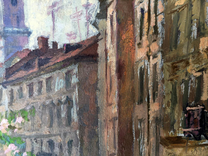 Oil painting Lviv landscape Batrakov Vladimir Grigorievich