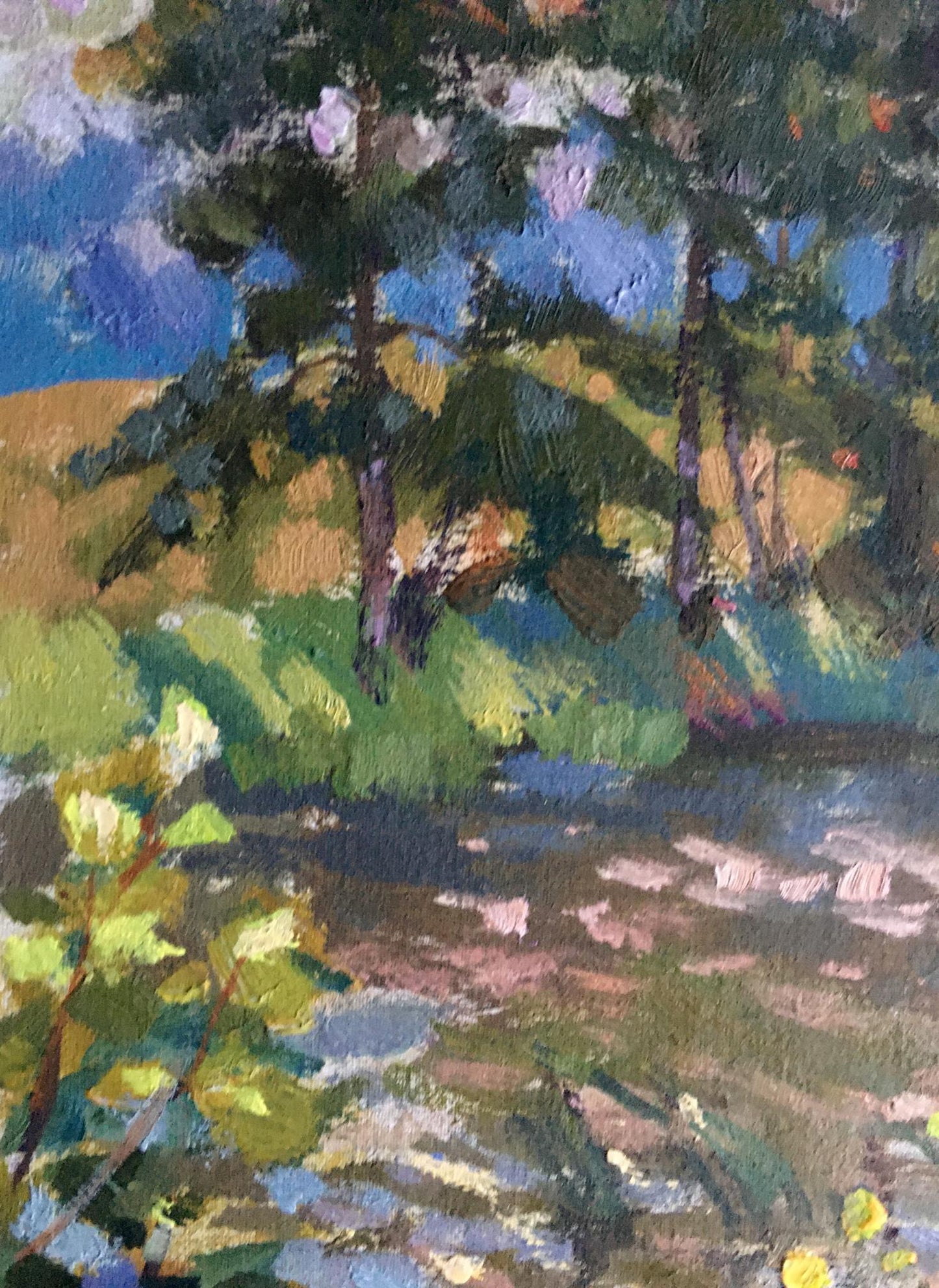 Oil painting Hot day by the stream Vladimir Batrakov