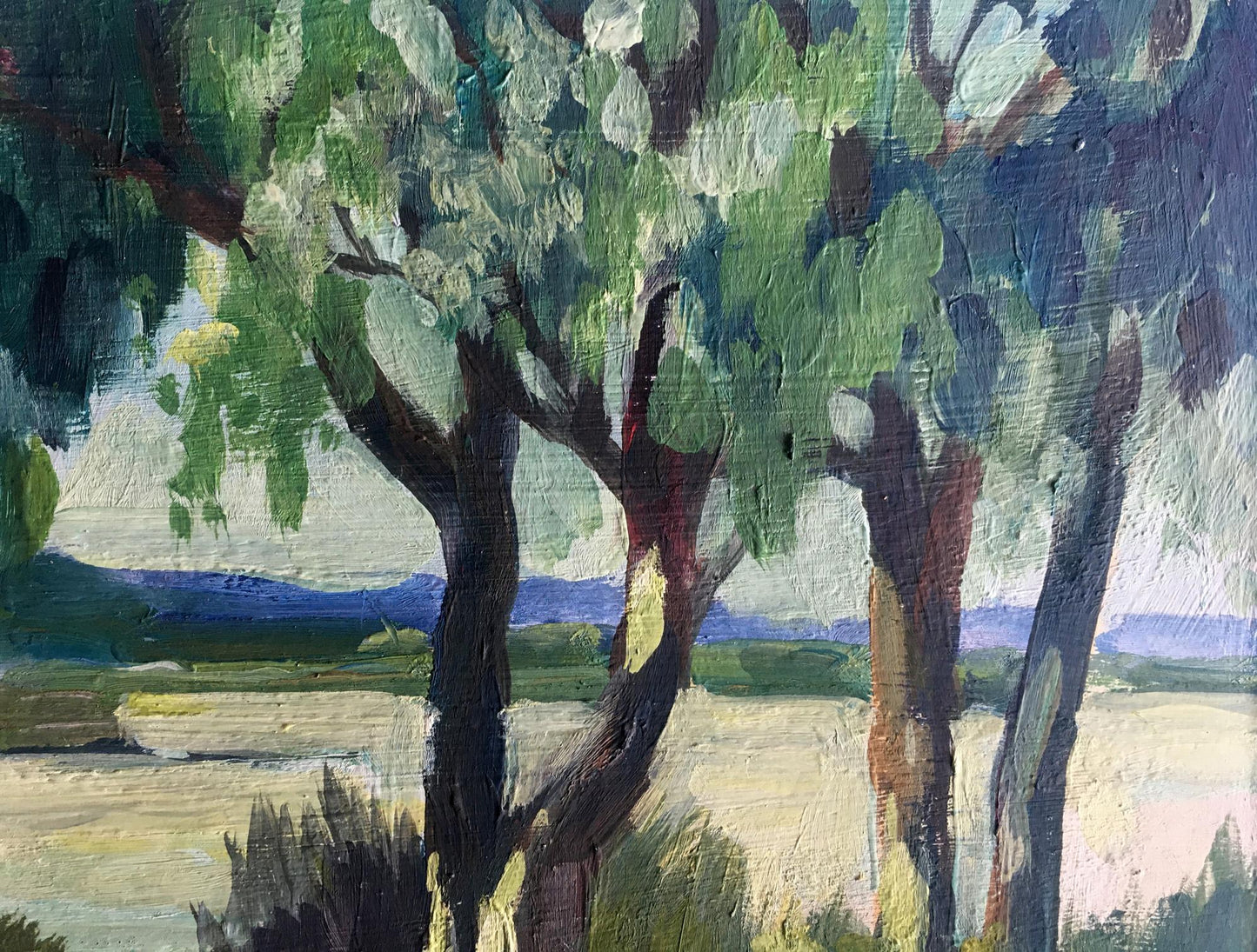 Oil painting Near the river Svetlana Gramm