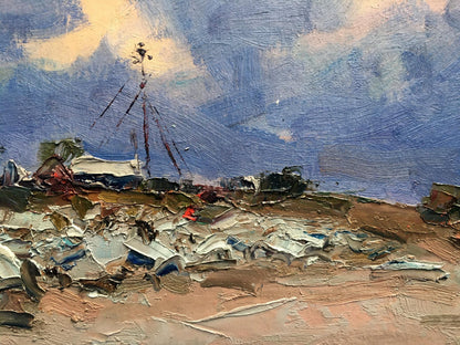 Oil painting field Nature Landscape 