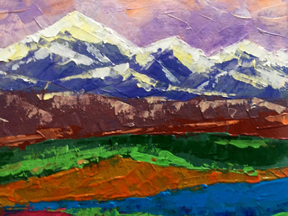 Oil painting Evening in the mountains Zadorozhnya V. V.