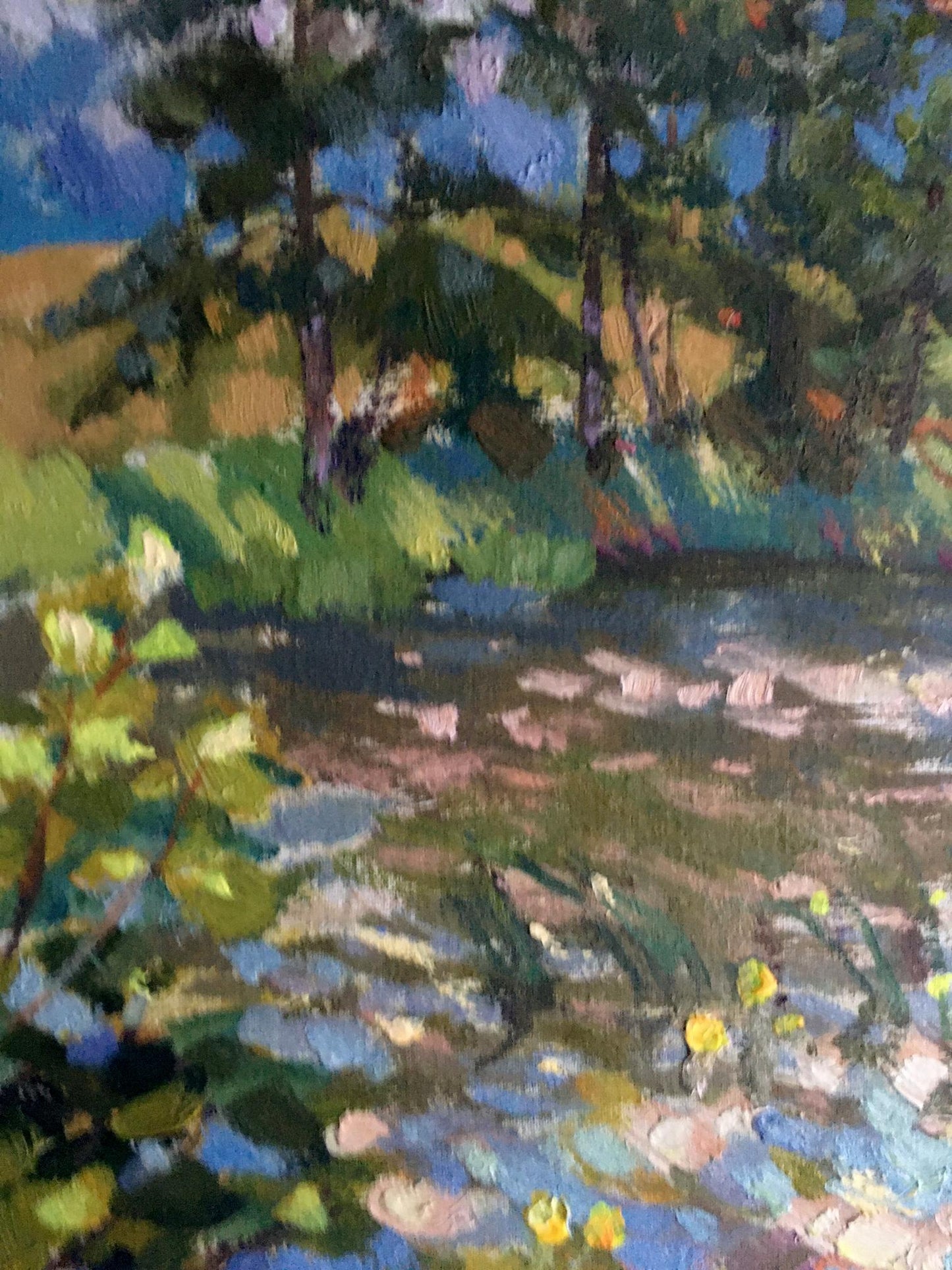 Oil painting Hot day by the stream Vladimir Batrakov