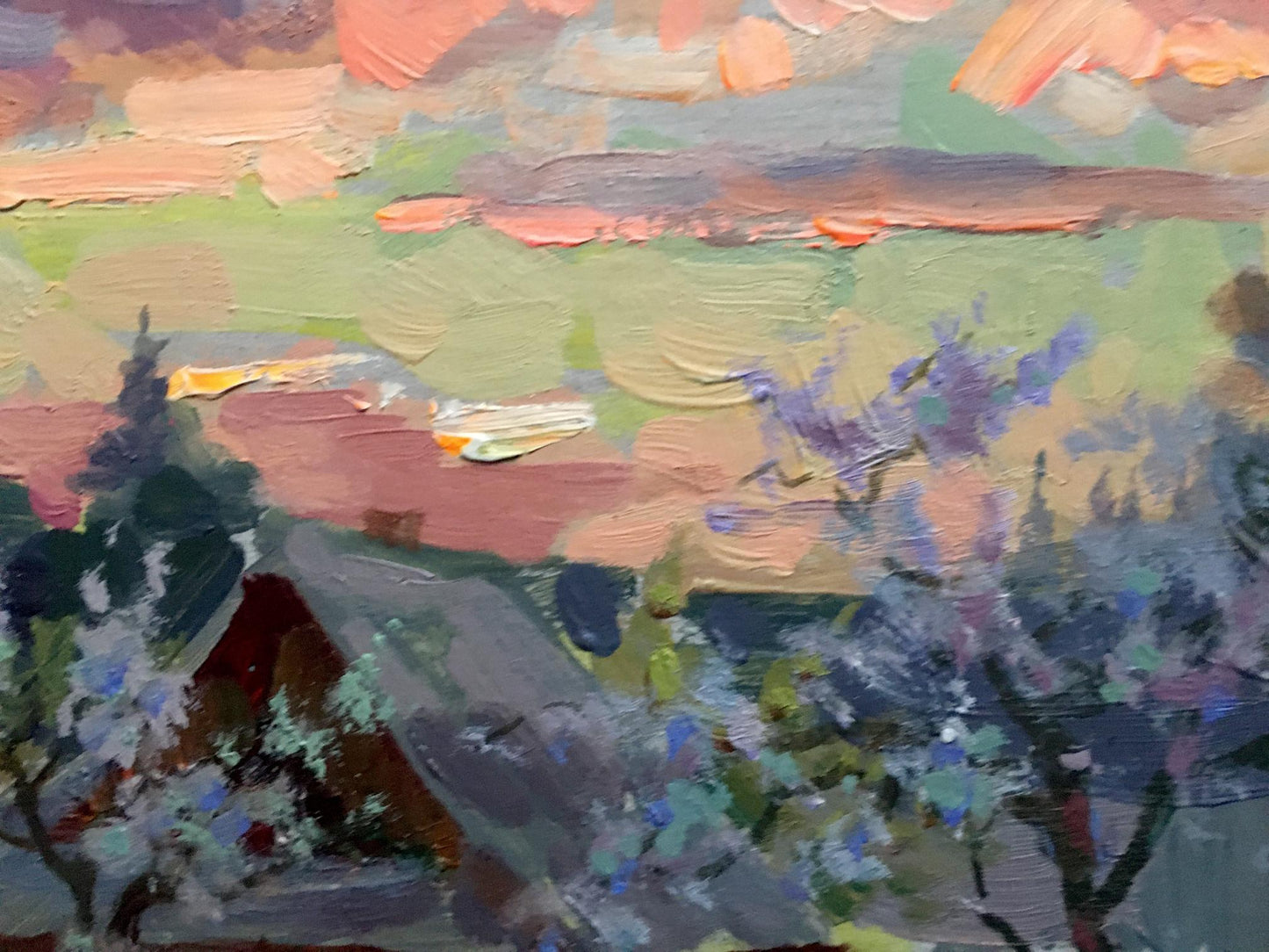 Oil painting Spring evening Batrakov Vladimir Grigorievich