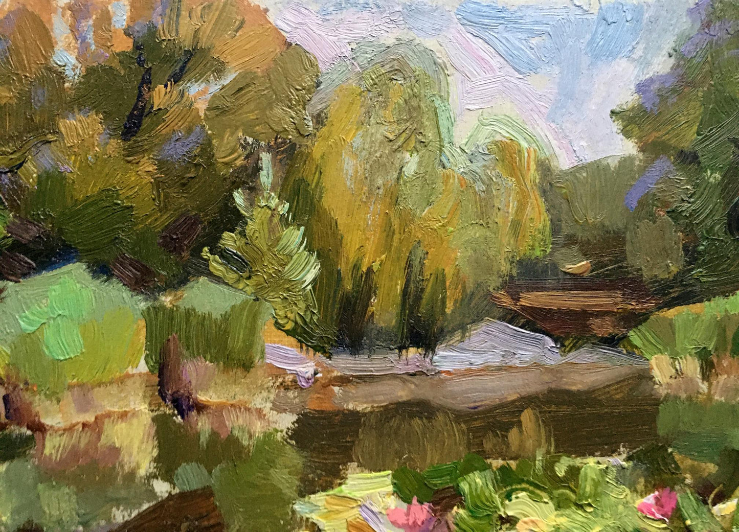 Oil painting Botanical Garden Batrakov Vladimir Grigorievich
