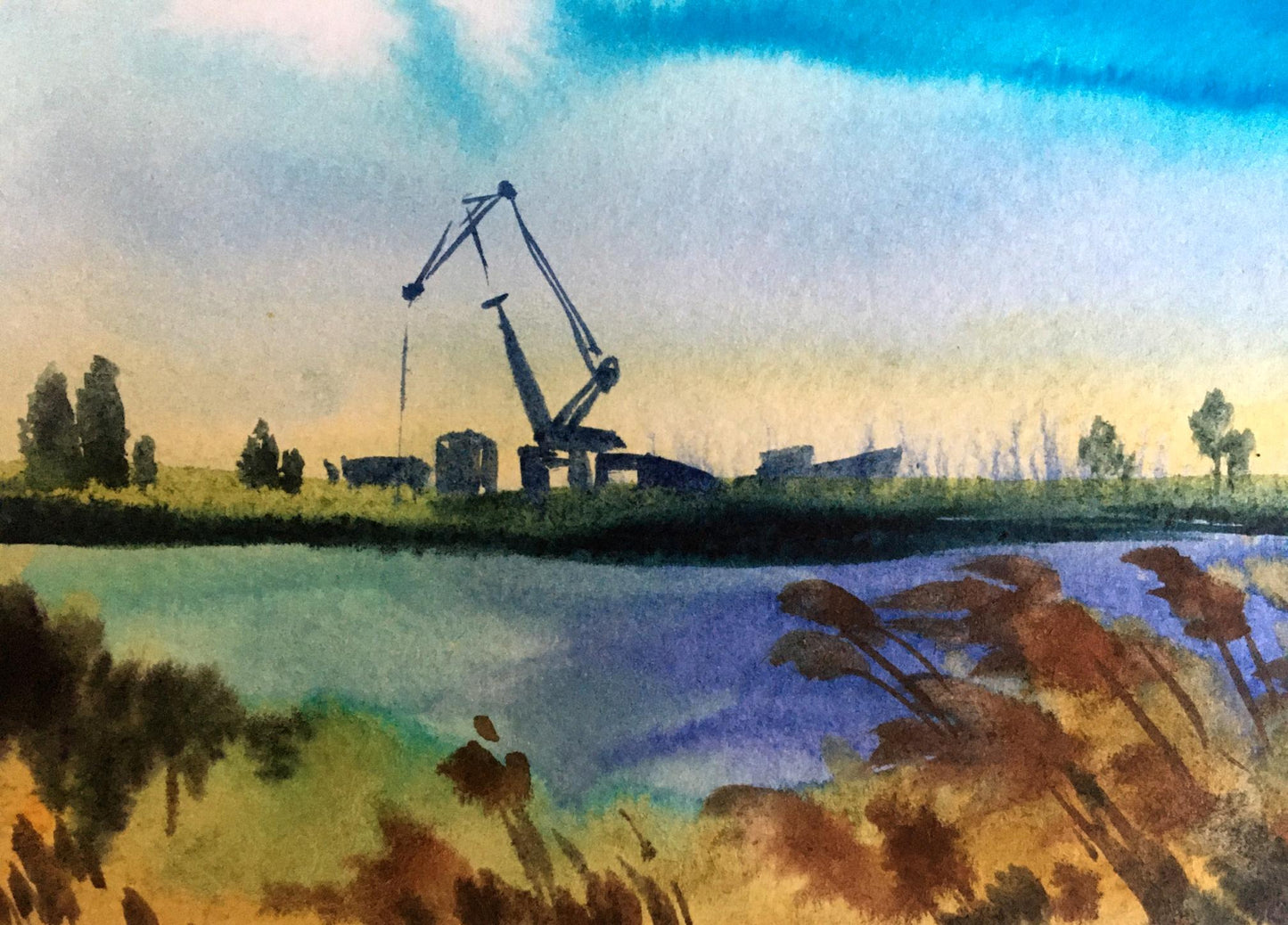 Watercolor painting Berdyansk Svetlana Gramm