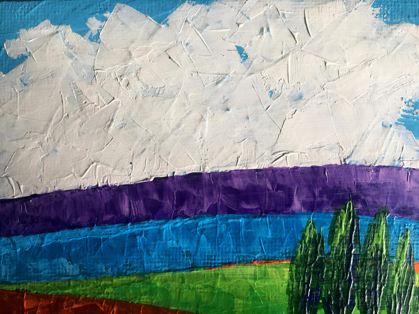 Oil painting Lonely trees in the fields Zadorozhnya V. V.