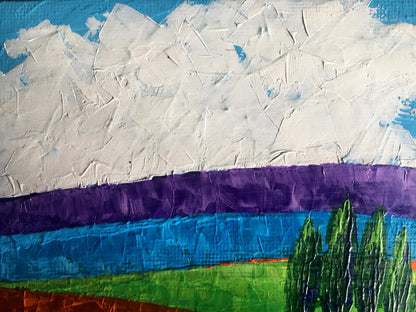 Oil painting Lonely trees in the fields Zadorozhnya V. V.