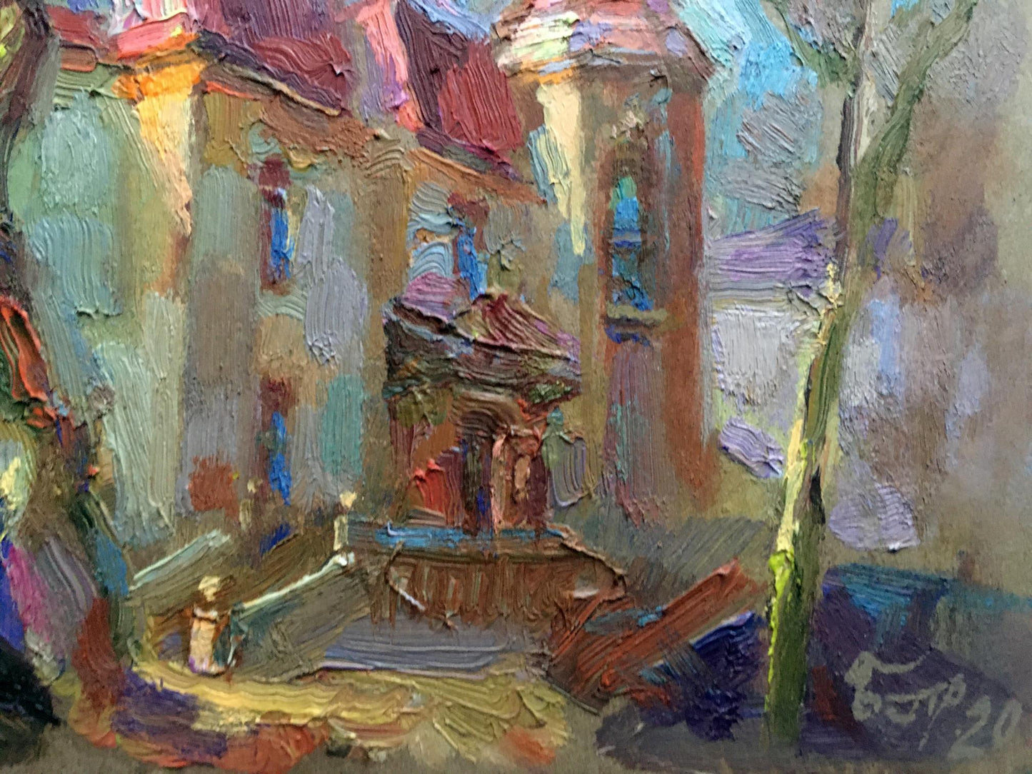 Oil painting Streets of Lviv Batrakov Vladimir Grigorievich