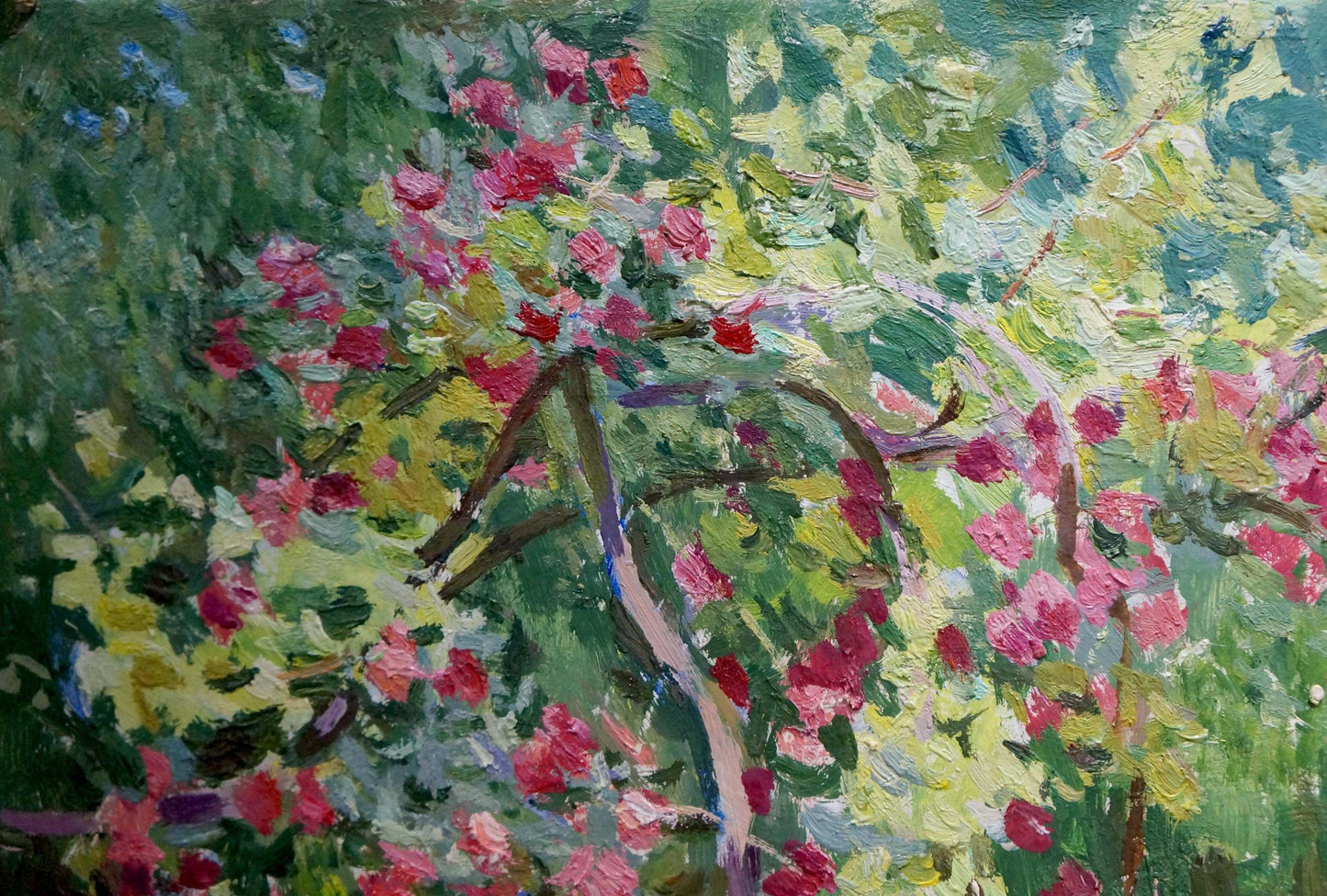 Oil painting Grows in the yard Zatsepina Zinaida Ilinichna
