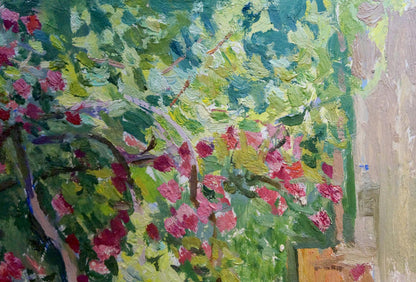 Oil painting Grows in the yard Zatsepina Zinaida Ilinichna