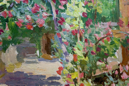 Oil painting Grows in the yard Zatsepina Zinaida Ilinichna