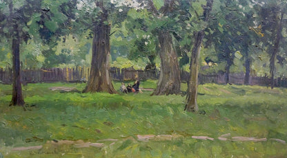 Oil painting People have a rest Chernesheva P.