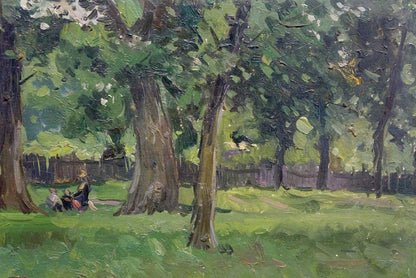Oil painting People have a rest Chernesheva P.