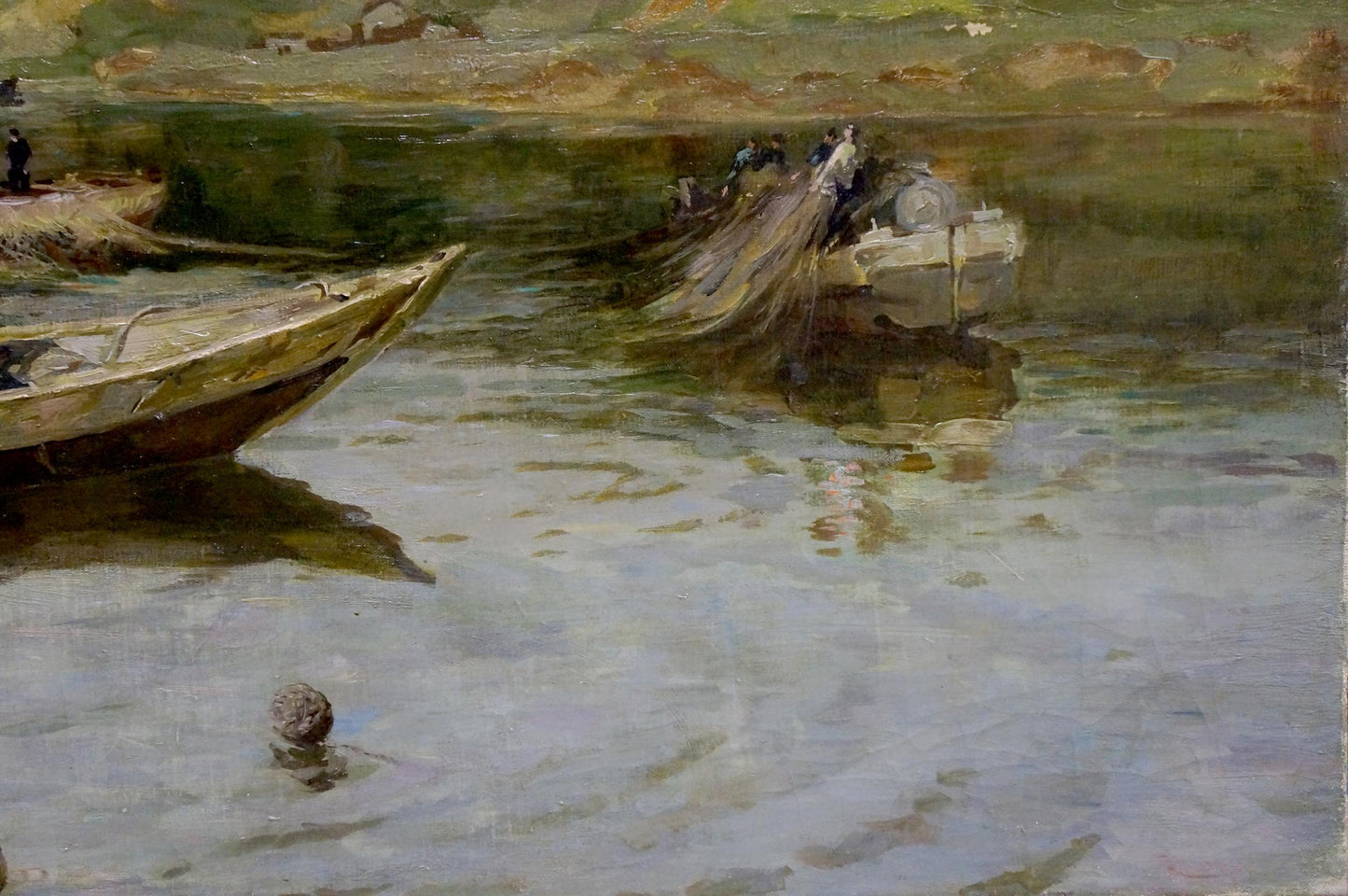 Oil painting Catch fish Muho Nikolay Antonovich