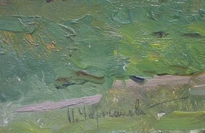 Oil painting People have a rest Chernesheva P.