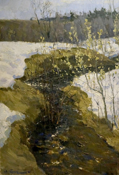 Oil painting The arrival of winter Gavrilov V. N.