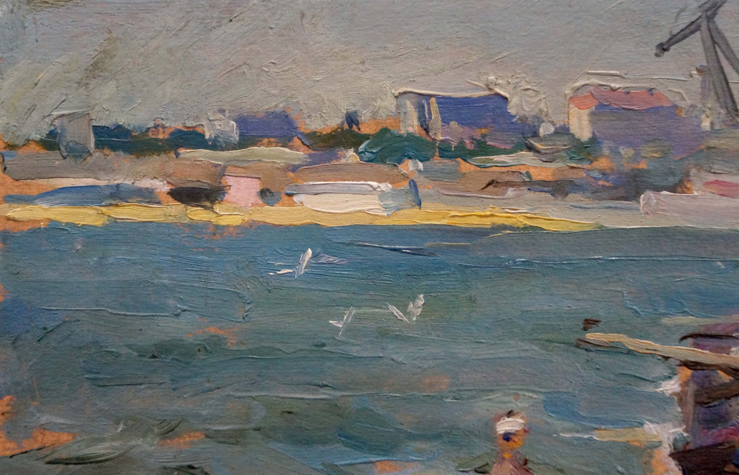 Oil painting Ship repair Strelnikov Vladimir Vladimirovich