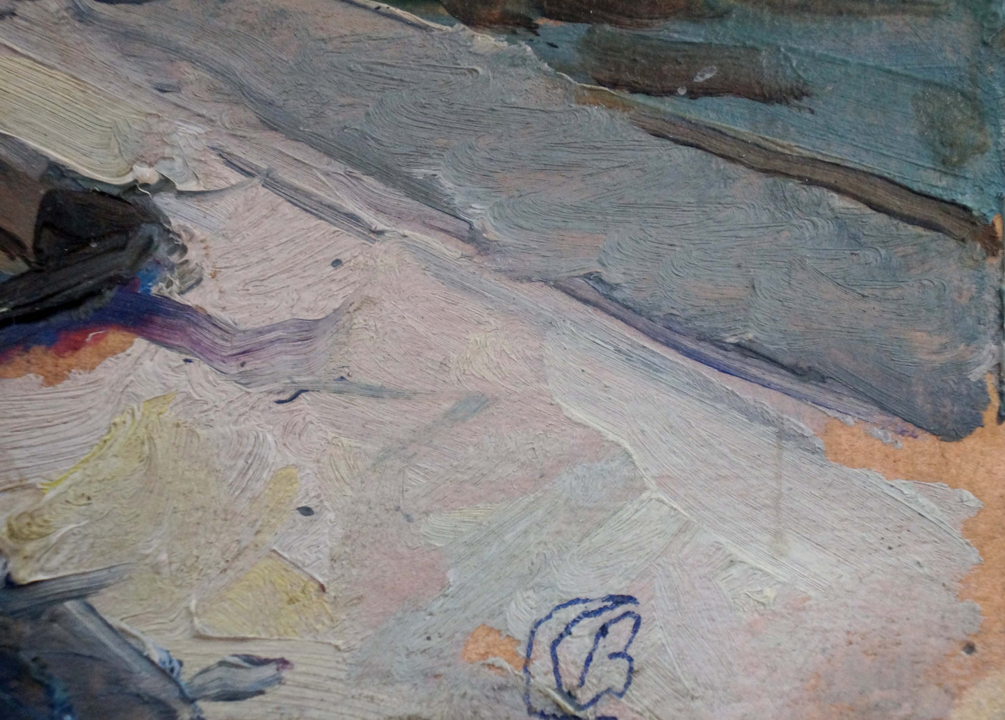 Oil painting Ship repair Strelnikov Vladimir Vladimirovich