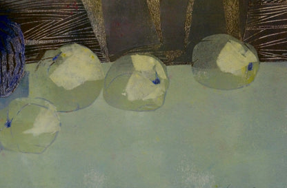 Abstract painting Apples and pumpkins Albina Yaloz