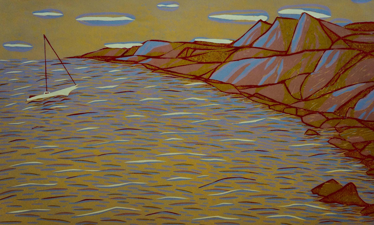 Abstract painting Pink morning Albina Yaloz