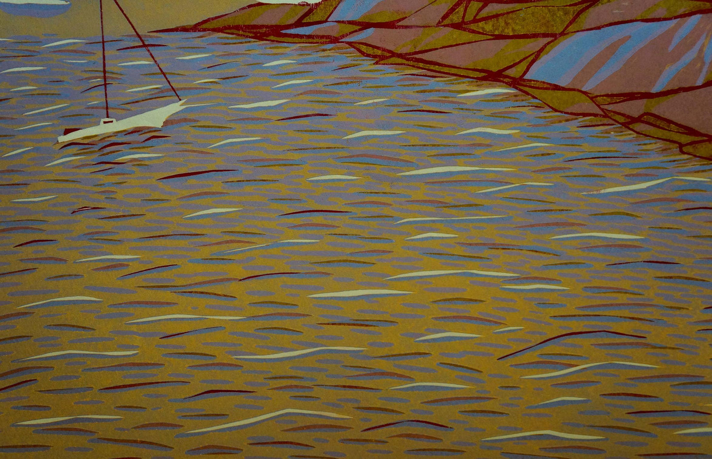 Abstract painting Pink morning Albina Yaloz