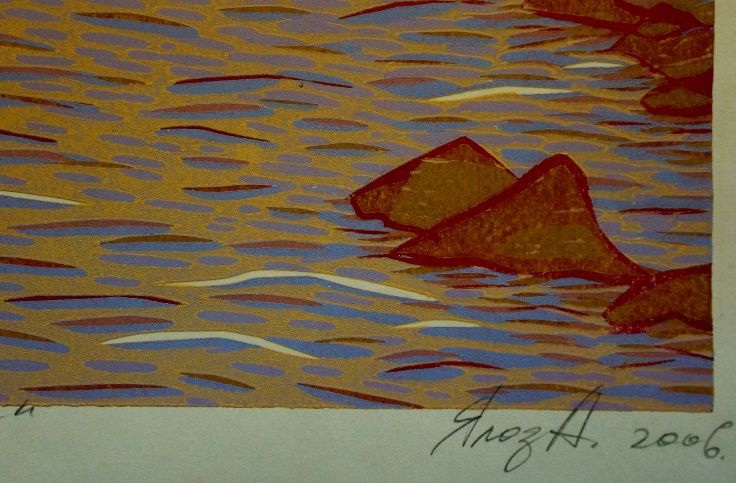 Abstract painting Pink morning Albina Yaloz