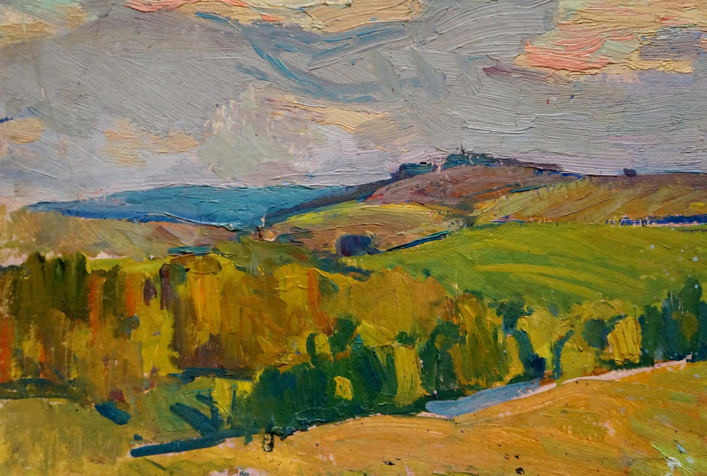 Oil painting The road to the city Shepetovsky Vitaly Yakovlevich