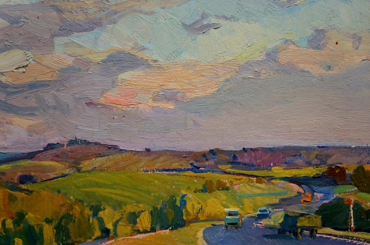 Oil painting The road to the city Shepetovsky Vitaly Yakovlevich