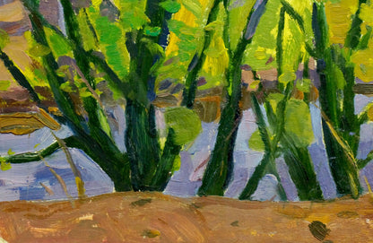 Oil painting River near the forest Scriabin Petr Dmitrievich