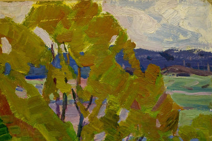 Oil painting River near the forest Scriabin Petr Dmitrievich
