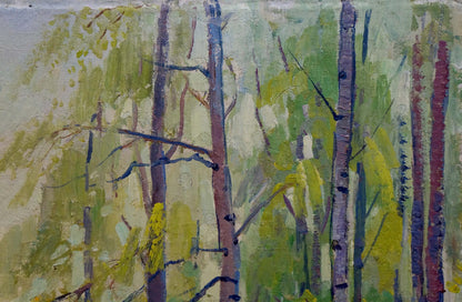 Oil painting Birch thicket Shepetovsky Vitaly Yakovlevich