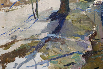 Oil painting Stream in the forest Shepetovsky Vitaly Yakovlevich