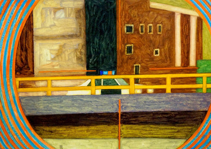 Abstract oil painting Care Pitsykevych Eugene