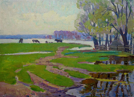 Oil painting After the rain Shepetovsky Vitaly Yakovlevich