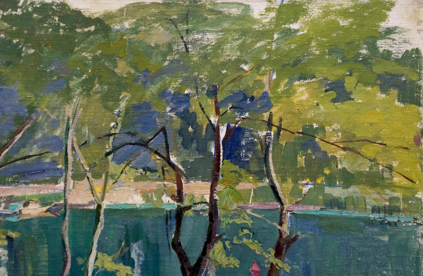 Oil painting River landscape Panich Igor Vasilievich