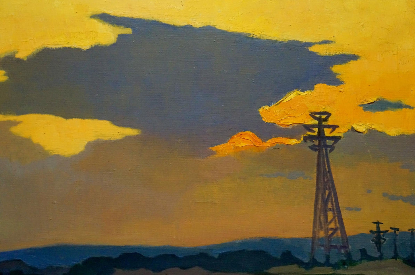 Oil painting Landscape near the coast Unknown artist
