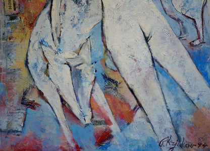 Abstract oil painting Tenderness Kryukov Vasily Ivanovich