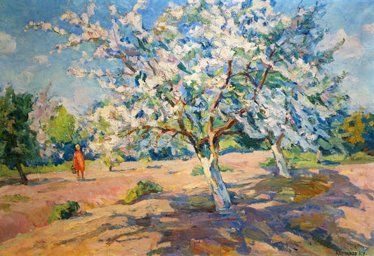 Oil painting Blooming garden Alexander Kerzhner