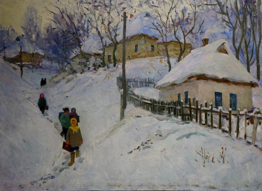 Oil painting Winter Prished'ko Grigoriy Dmitriyevich