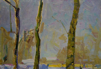 Oil painting Winter park Nagulyak Petr Ivanovich