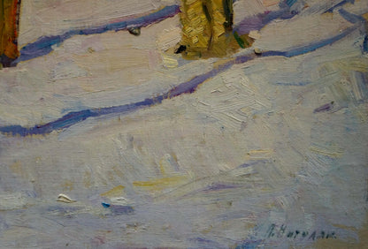 Oil painting Winter park Nagulyak Petr Ivanovich