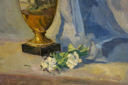 Oil painting Bouquet Presented in a Vase Maria Glushchenko
