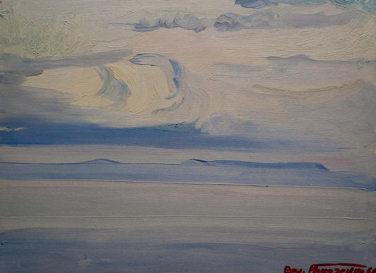 Oil painting It's a nasty day Tkachenko Valentin Yakovlevich