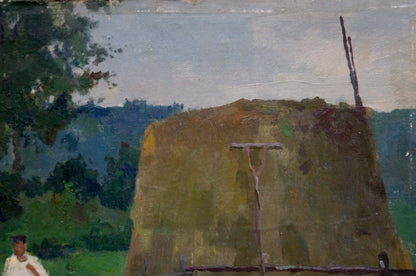 Oil painting Native home Gantman Moisei Faybovich