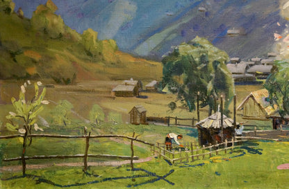 Oil painting Hut in the mountains Tyukha Ivan Andreevich