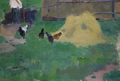 Oil painting Native home Gantman Moisei Faybovich