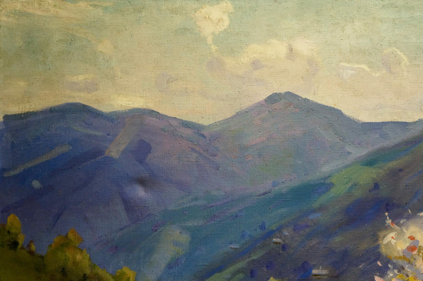 Oil painting Hut in the mountains Tyukha Ivan Andreevich